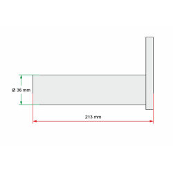 5438LG Svornjak bez podmazivanja 36x213 mm za utovarne platforme MBB Palfinger